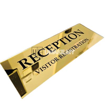 Mirror Acrylic Office Door Sign (Custom Text)