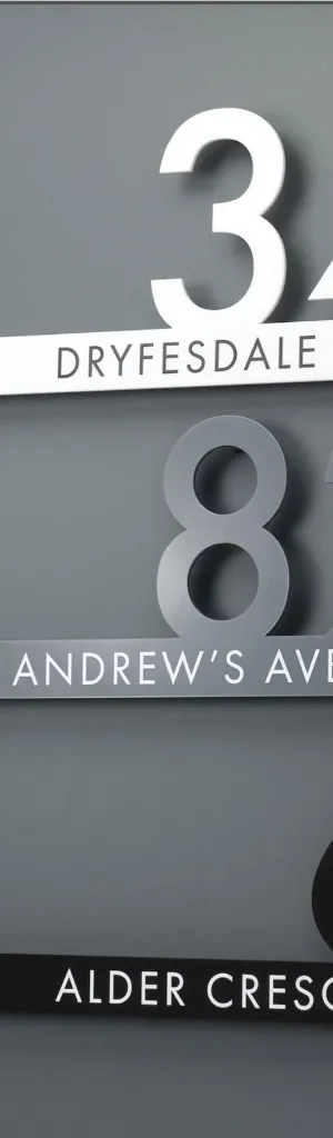 Contemporary Cut Out Modern House Number Sign Printed Address Signage - tanda rumah custom- 门牌定制商用家用
