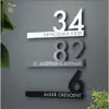 Contemporary Cut Out Modern House Number Sign Printed Address Signage - tanda rumah custom- 门牌定制商用家用 view 1