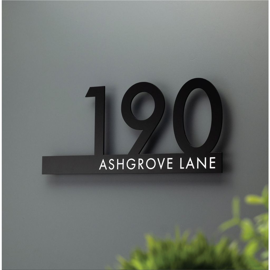 Contemporary Cut Out Modern House Number Sign Printed Address Signage - tanda rumah custom- 门牌定制商用家用 - Image 2