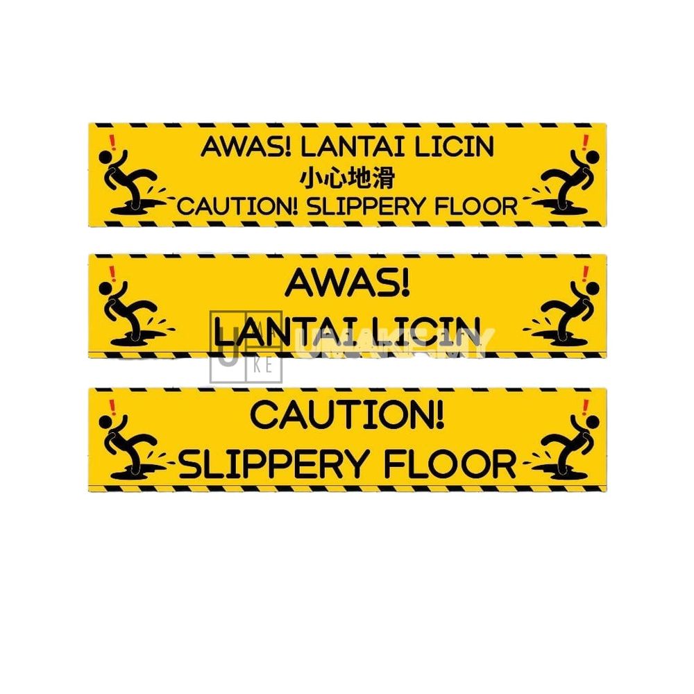 Caution Slippery Floor Acrylic Sign