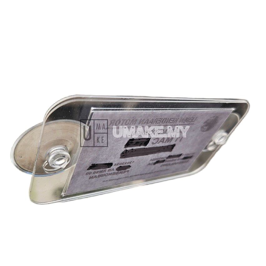 Acrylic Road Tax Holder with Suction Cup