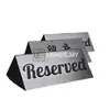 Stainless Steel Reserved Table Sign view 1