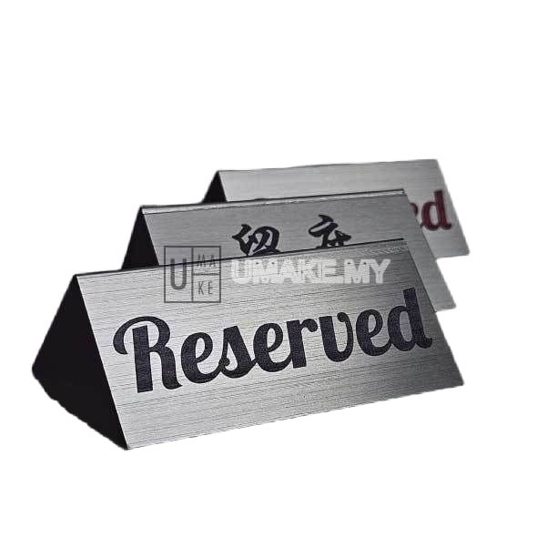 Stainless Steel Reserved Table Sign