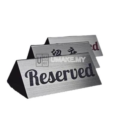 Stainless Steel Reserved Table Sign