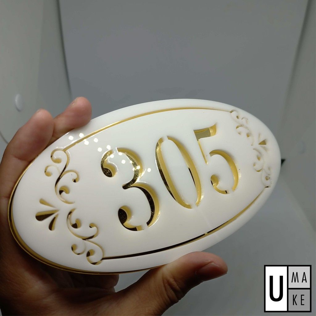 Umake 18cm long brand new big size House number plate / Nombor rumah design baru/ 门牌定制 delivery in [2 days] ! - Image 2