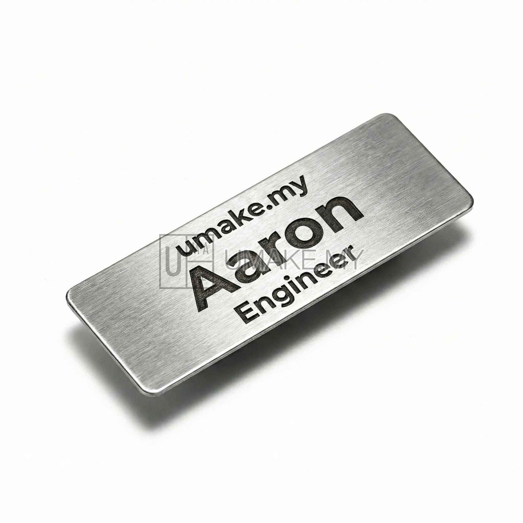 Engraved Stainless Steel Nametag - Product Image 1