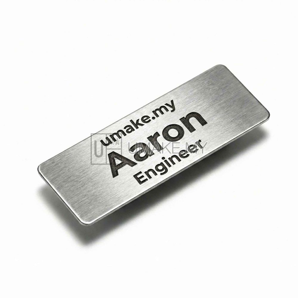 Engraved Stainless Steel Nametag - Product Image 1