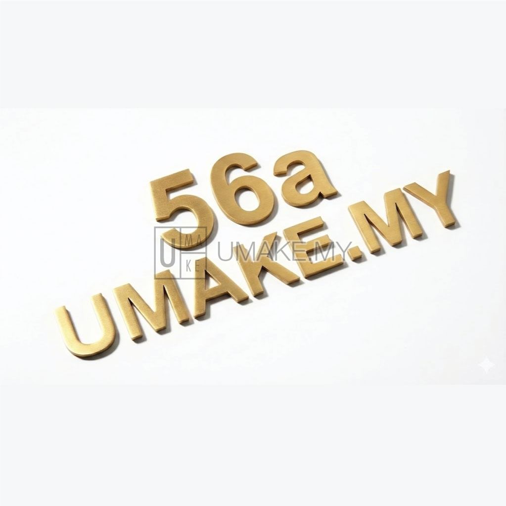 Gold Stainless Steel Flat Cut Out Letter