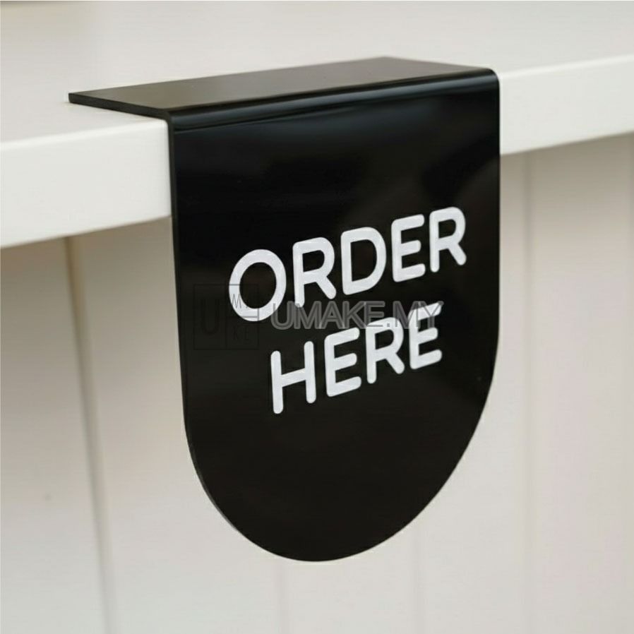 Acrylic Counter Signage Custom (counter / table signage)