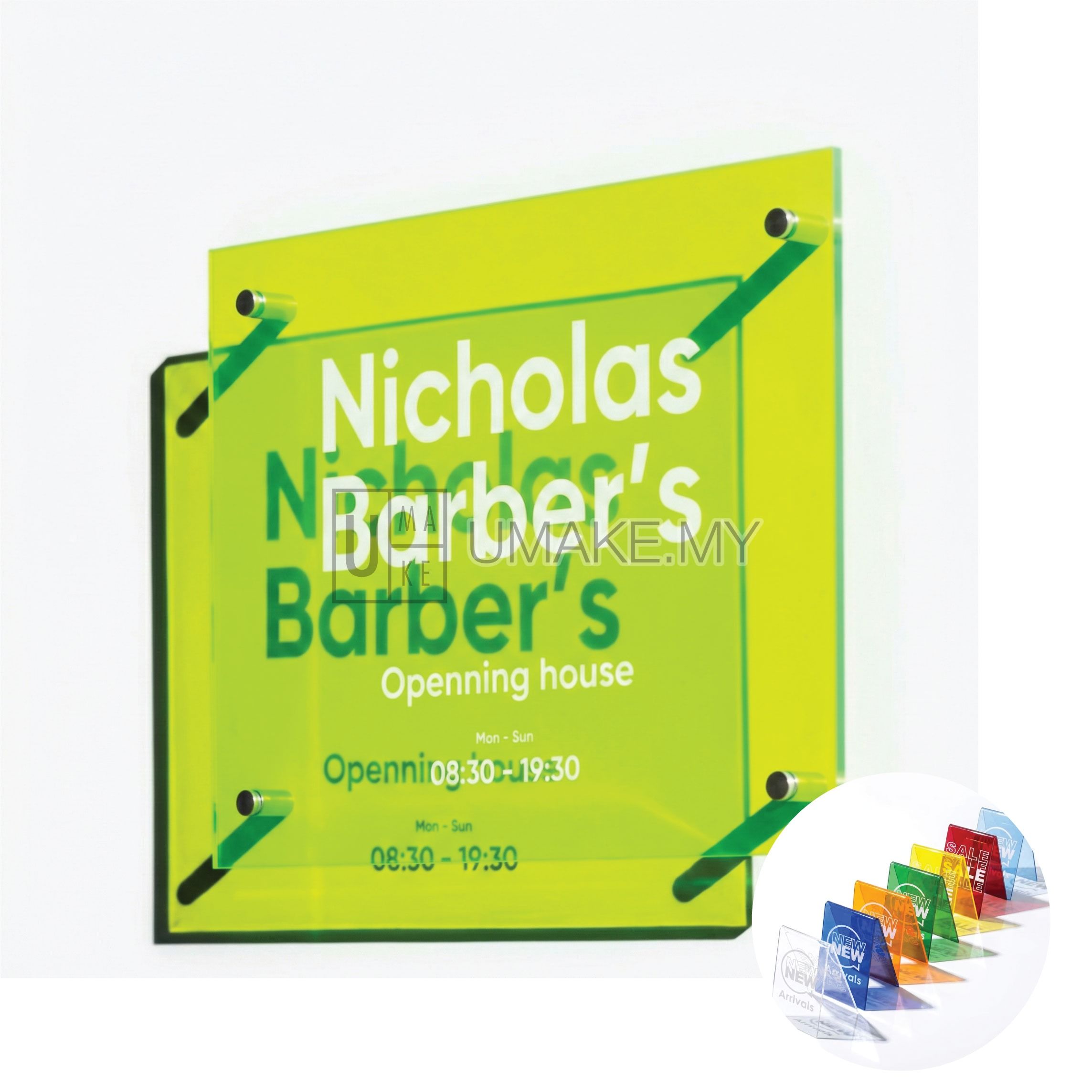 UV Print Tinted Acrylic Signage