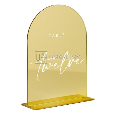 Custom Acrylic Table Signage T Shape (double sided or single sided view)