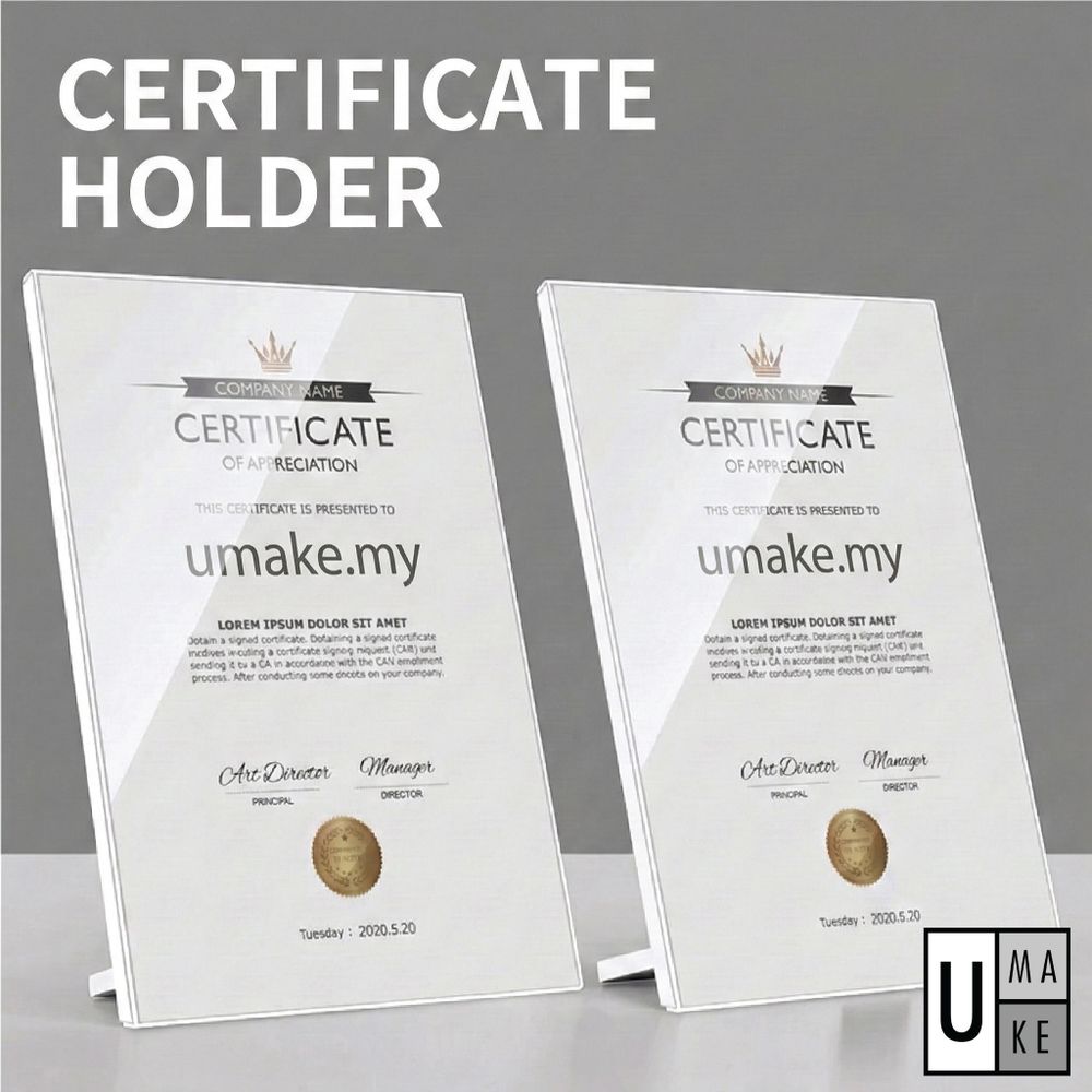 PVC Certificate Holder
