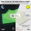 Glow in the Dark Acrylic Sheet 3mm (Custom Cut) view 1