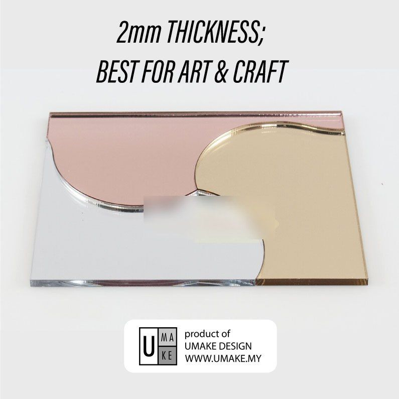 Mirror Acrylic Sheet 2mm (Custom Cut)