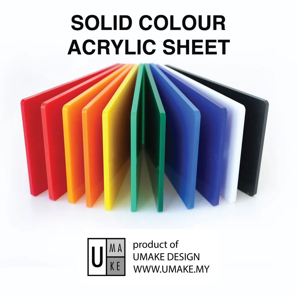 Solid Colour Acrylic Sheet 3mm (Custom Cut)