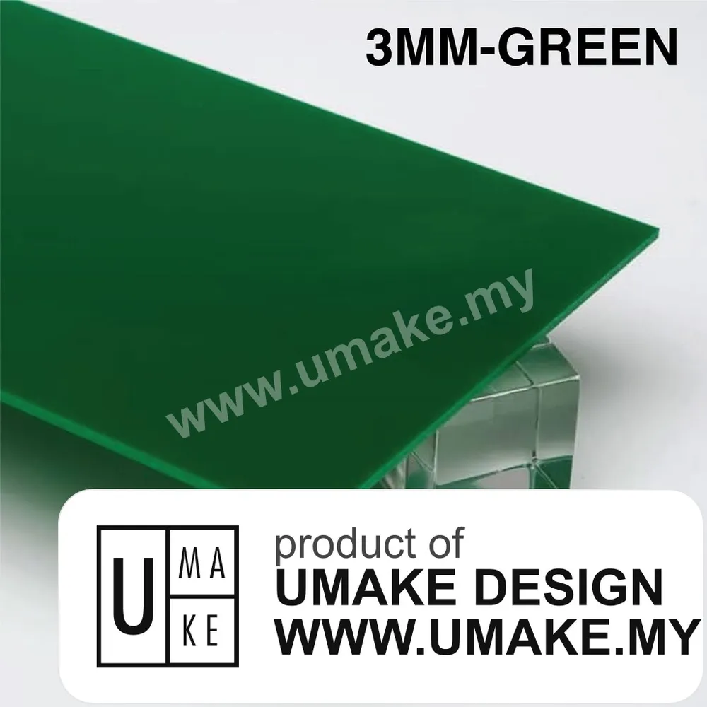 Green Acrylic Sheet 3mm (Custom Cut)