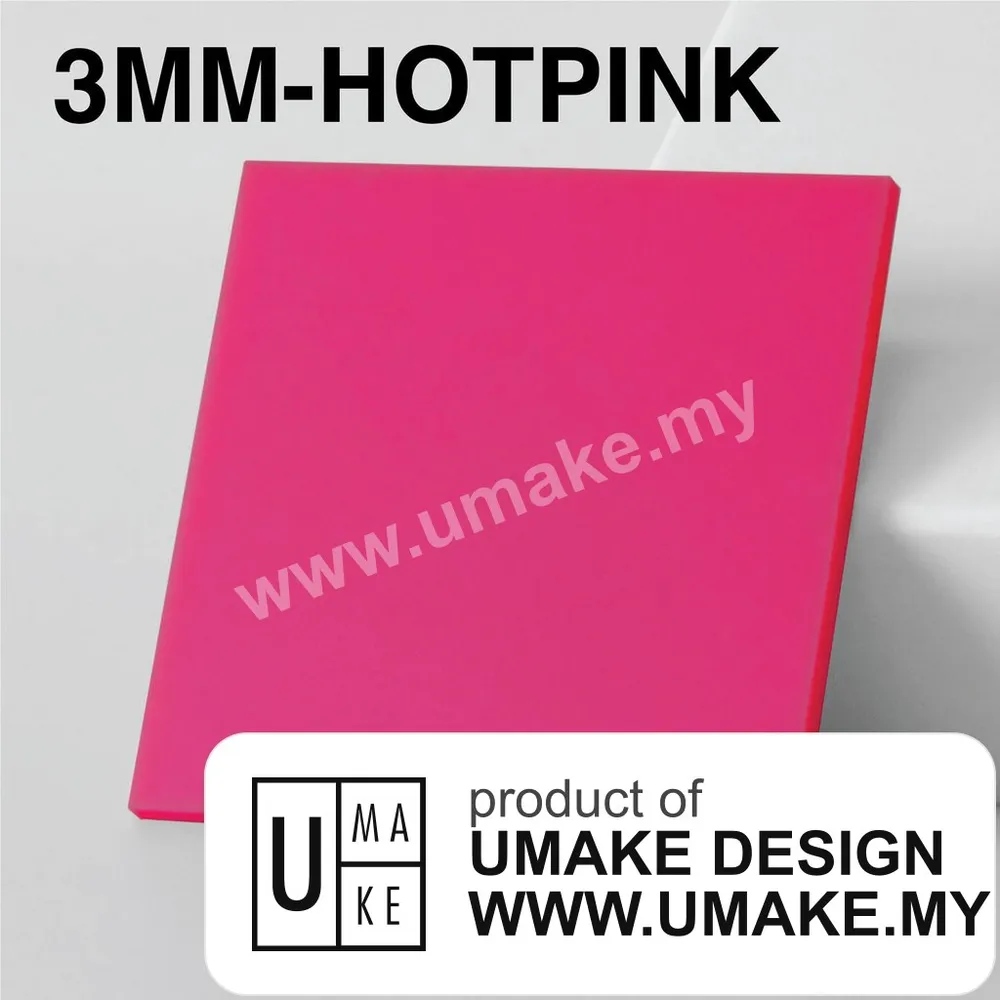 Pink Acrylic Sheet 3mm (Custom Cut)