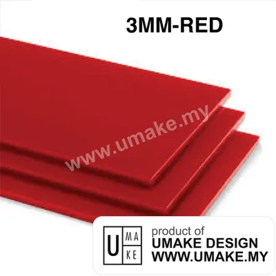 红色亚克力板 3mm(定制切割)