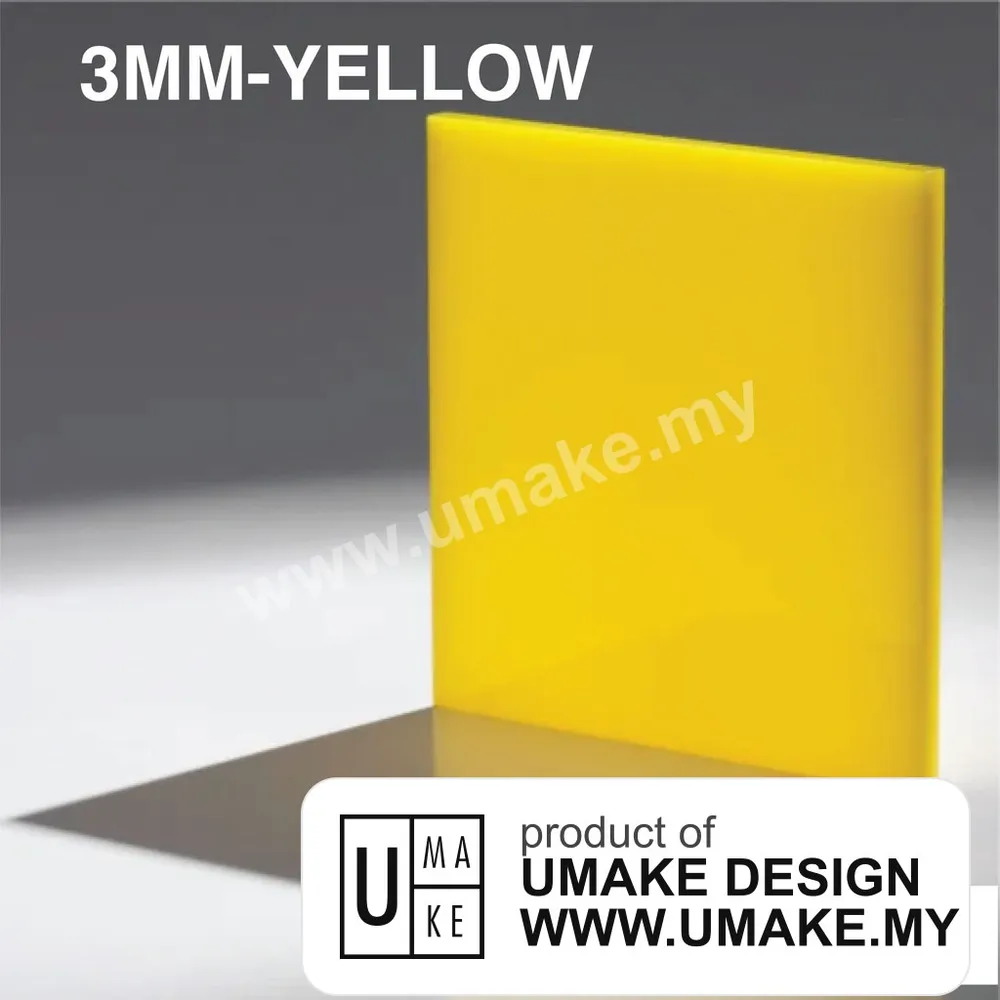 Yellow Acrylic Sheet 3mm (Custom Cut)