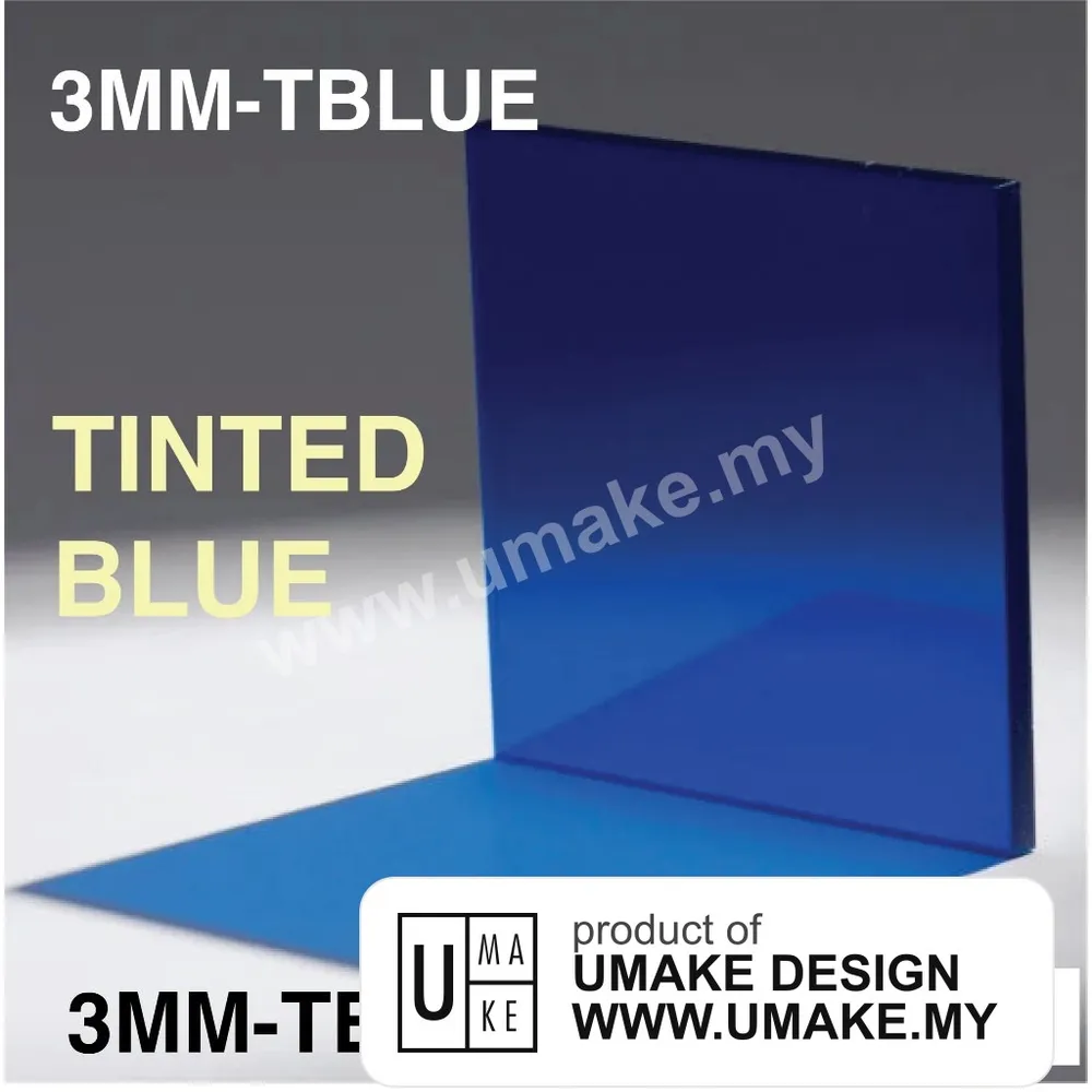 Tinted Blue Acrylic Sheet 3mm (Custom Cut)