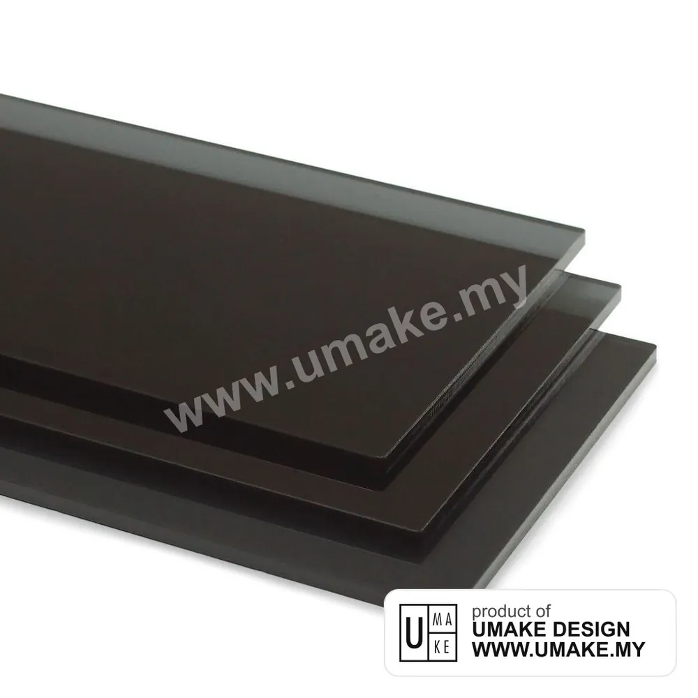 Tinted Smoke Black Acrylic Sheet 3mm (Custom Cut)