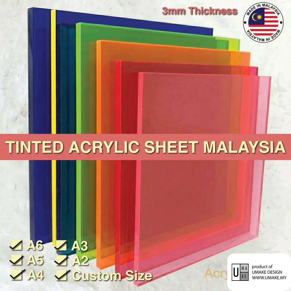 Tinted Acrylic Sheet 3mm (Custom Cut)