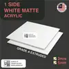 Matte White Acrylic Sheet (Custom Cut) view 1
