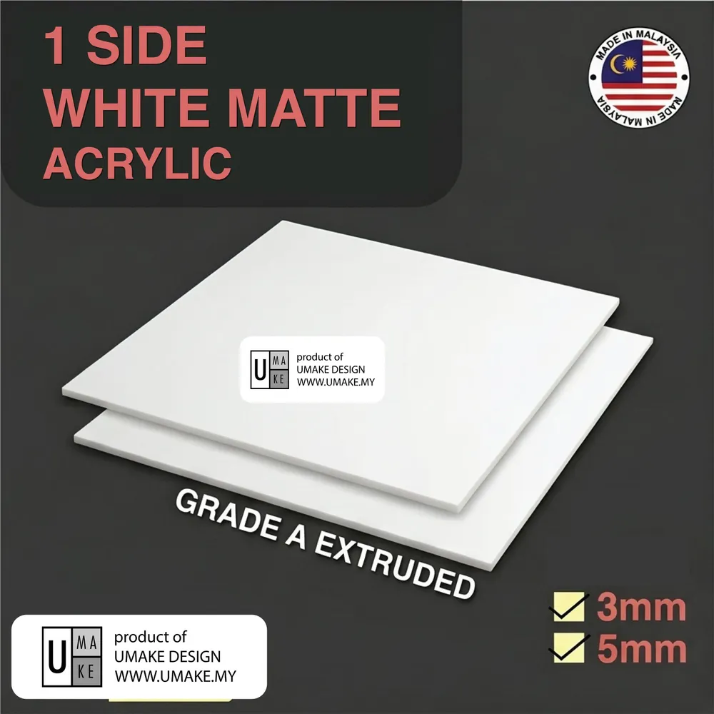Matte White Acrylic Sheet (Custom Cut)