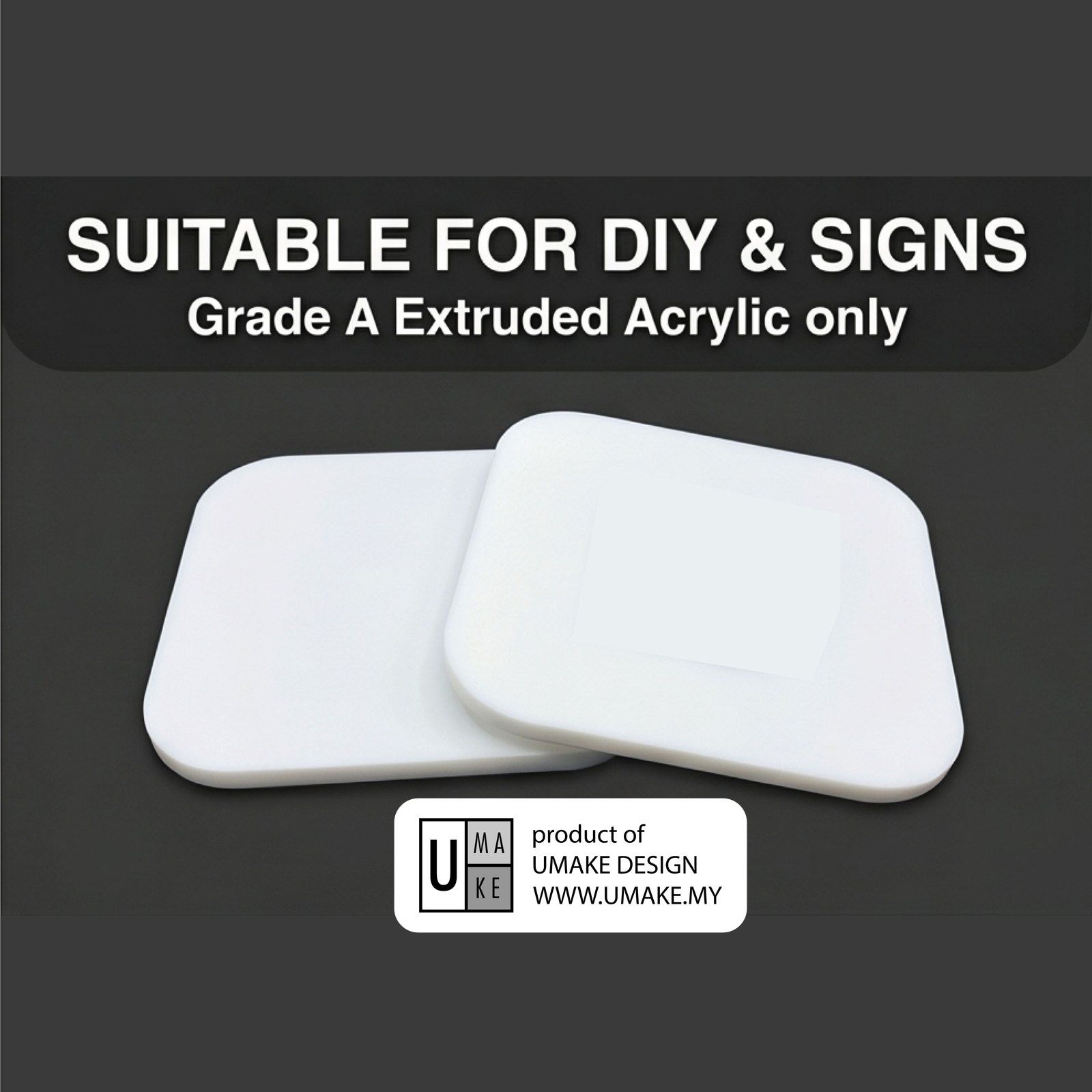 Matte White Acrylic Sheet (Custom Cut) view 3