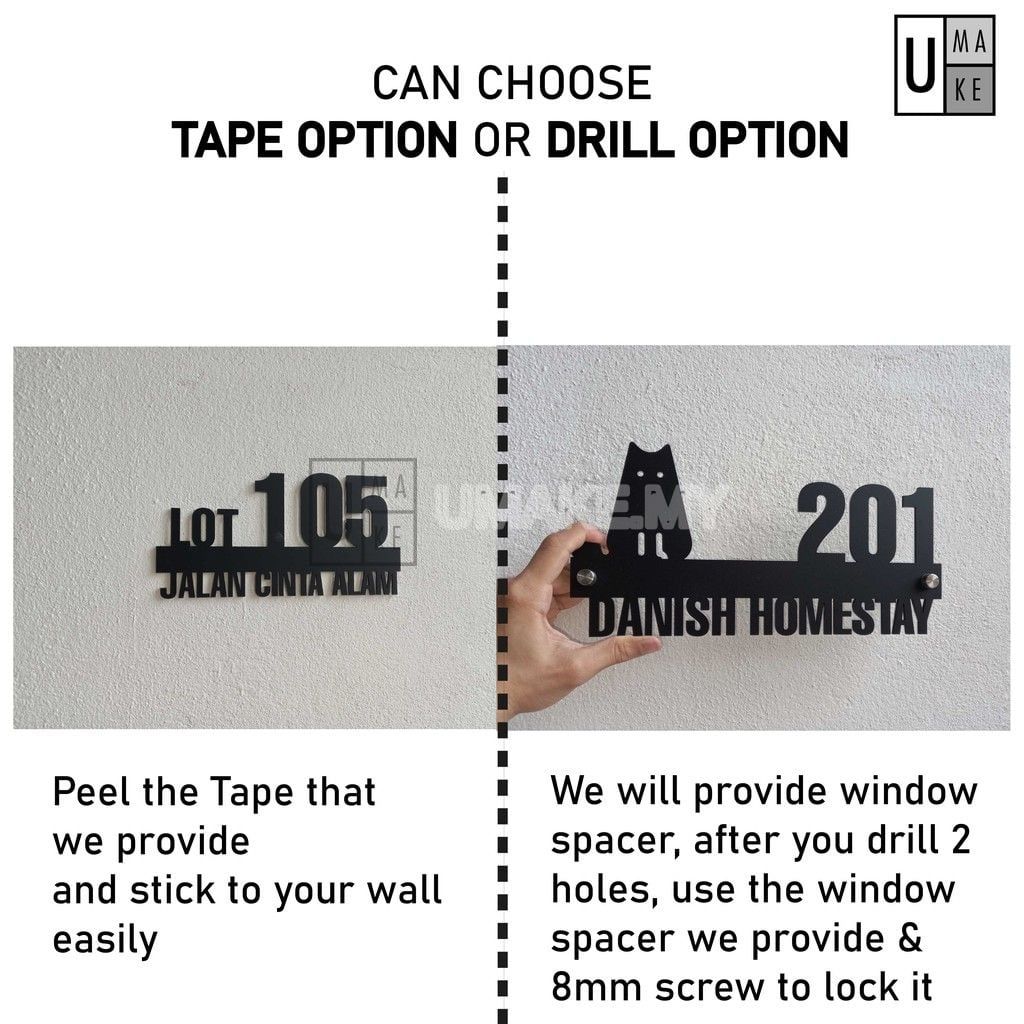 Custom 3D Acrylic House Number Plate