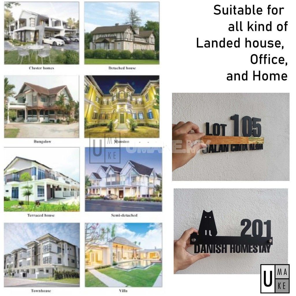 Custom 3D Acrylic House Number Plate