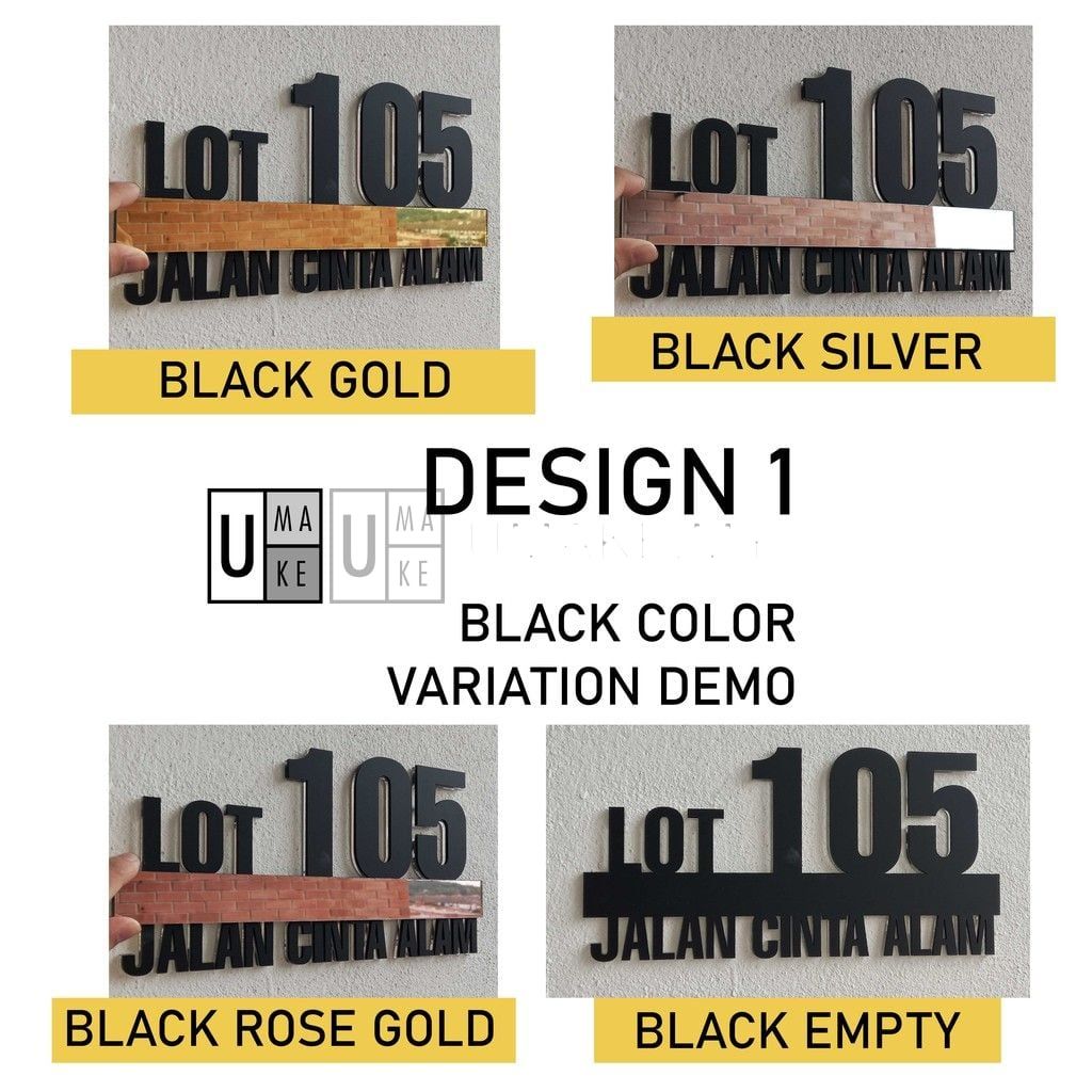 Custom 3D Acrylic House Number Plate