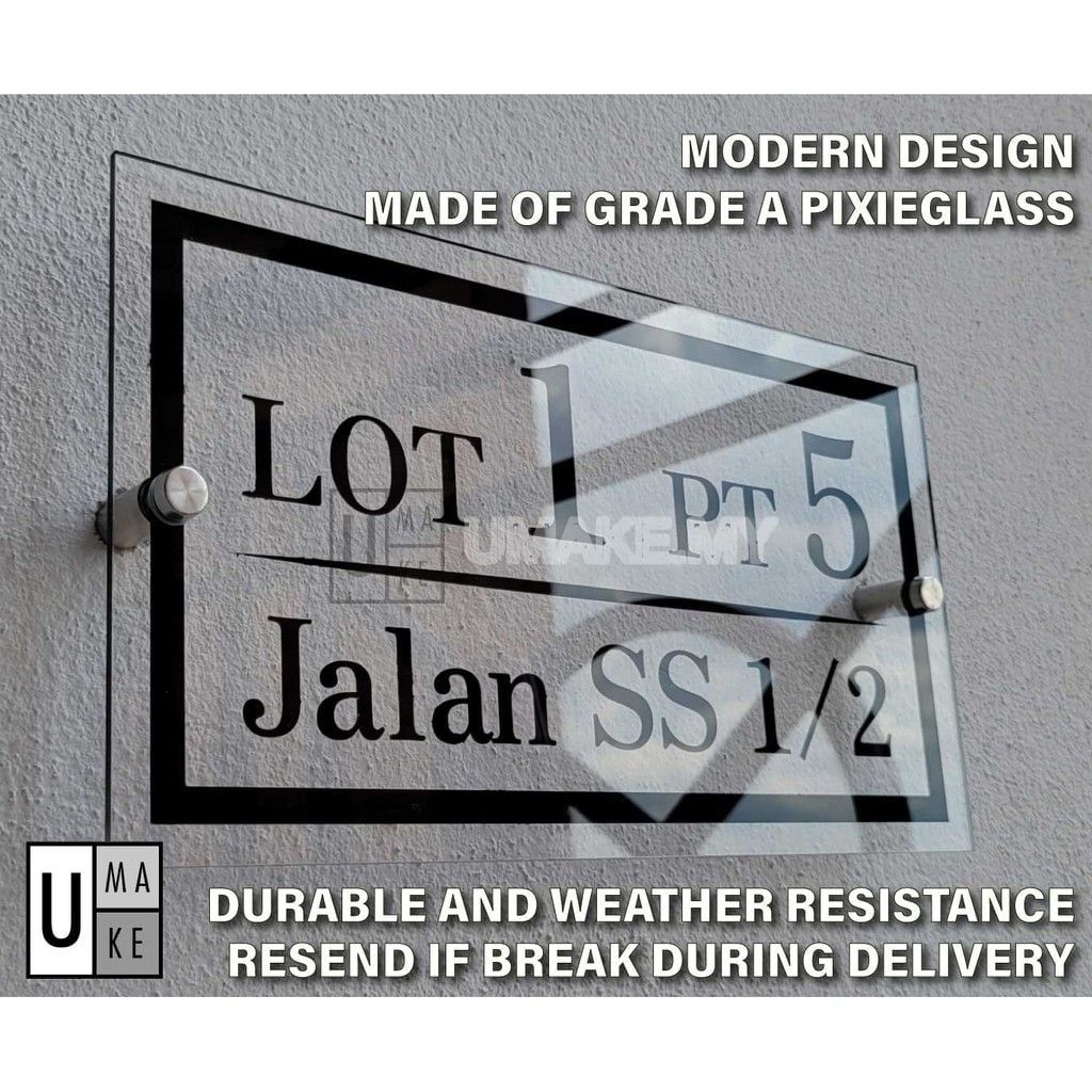 Custom 3D Acrylic House Number Plate
