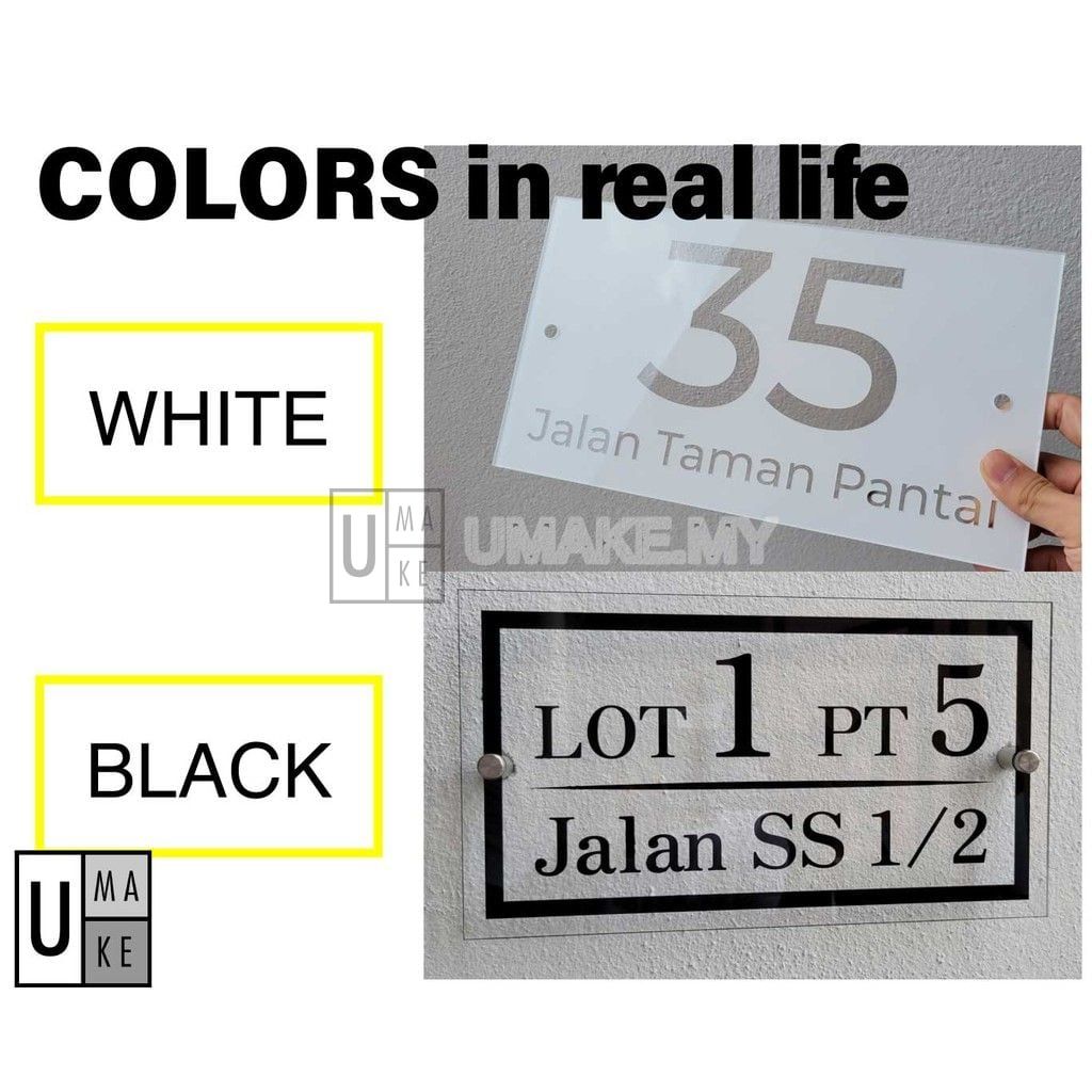 Custom 3D Acrylic House Number Plate