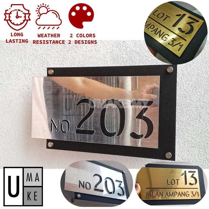Minimalist 3D Acrylic House Number Plate
