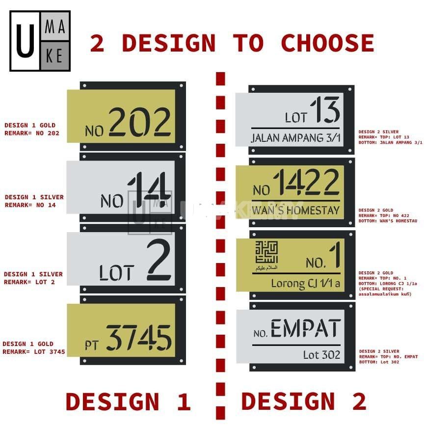 Minimalist 3D Acrylic House Number Plate