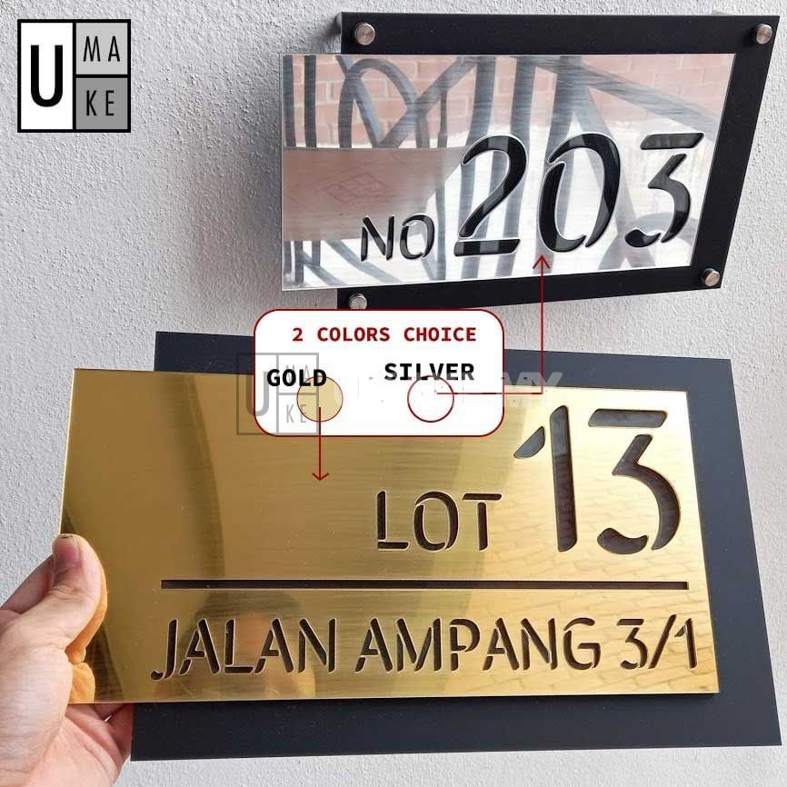 Minimalist 3D Acrylic House Number Plate