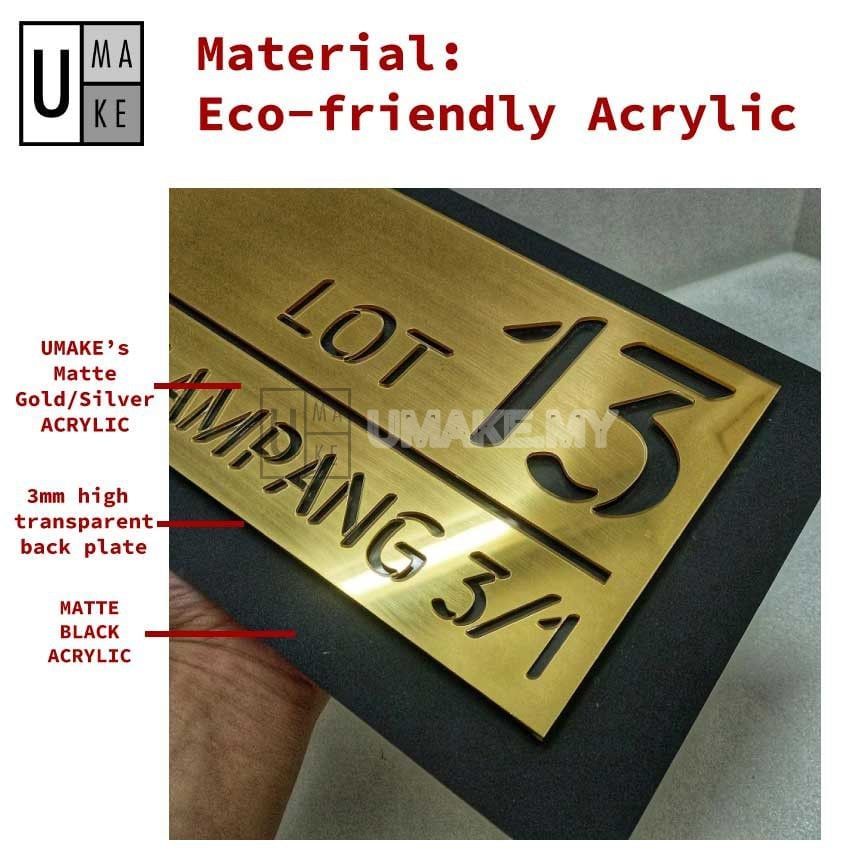 Minimalist 3D Acrylic House Number Plate