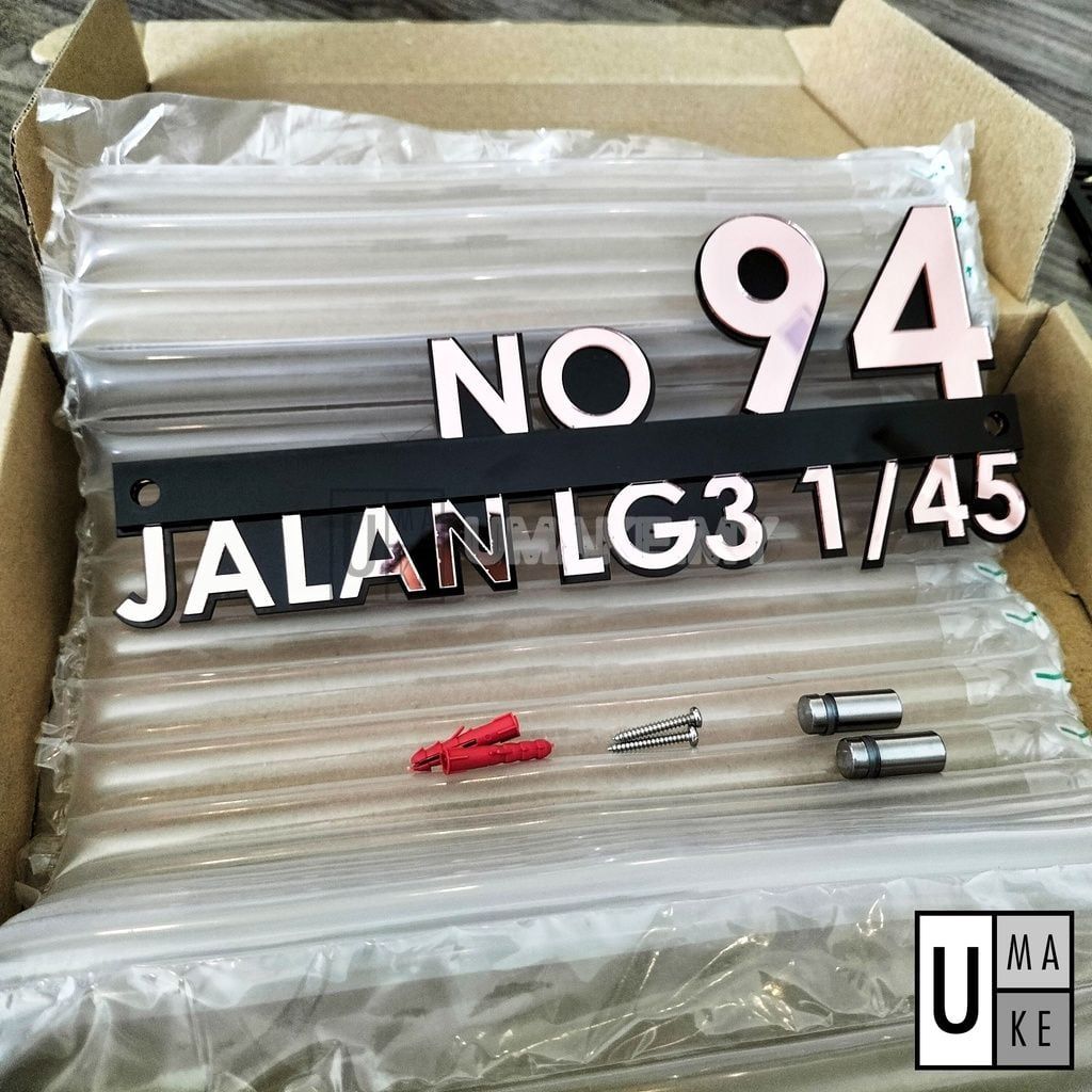 3D Layered Acrylic House Number Plate