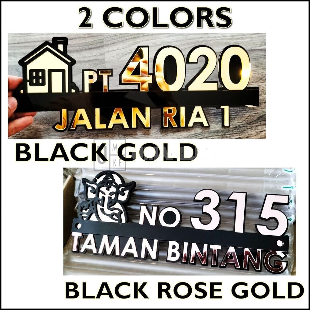 3D Layered Acrylic House Number Plate