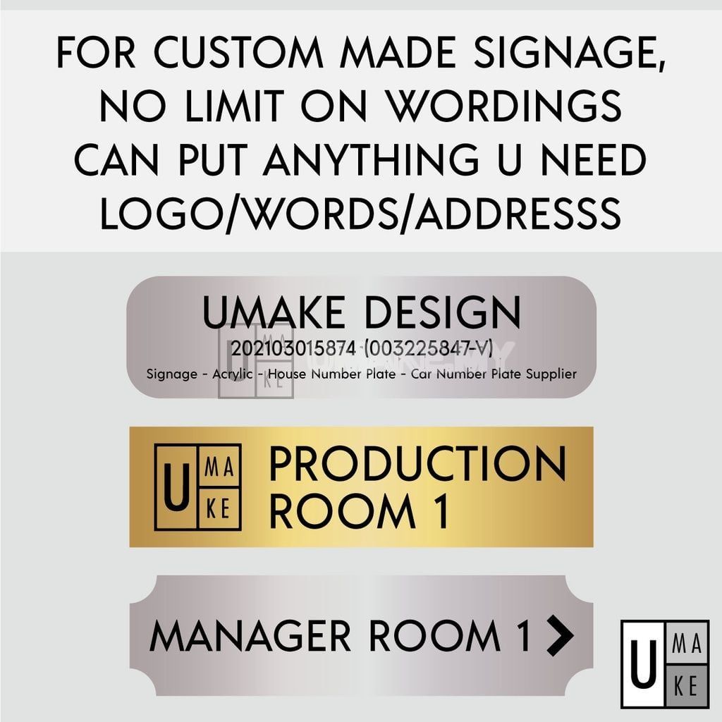 Acrylic Door Sign (Custom Text, 4 Shapes)