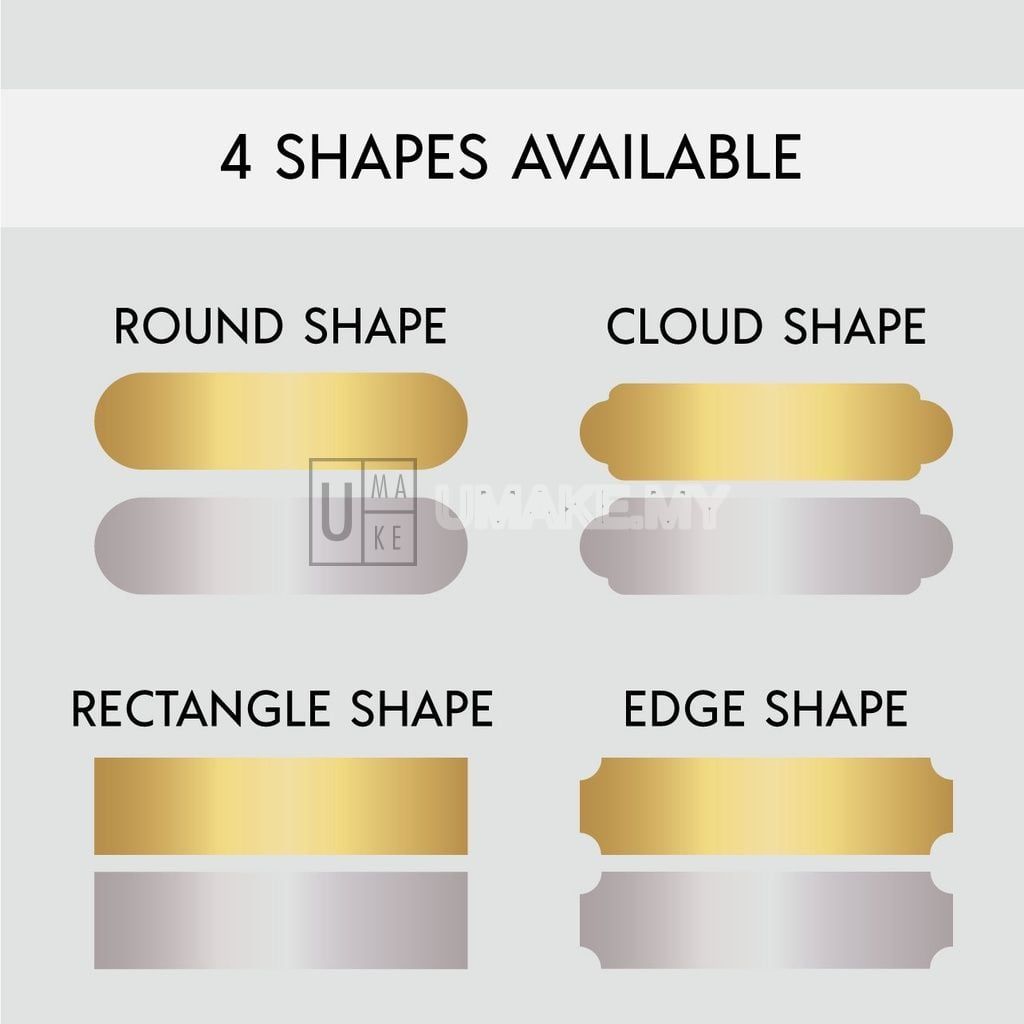 Acrylic Door Sign (Custom Text, 4 Shapes)