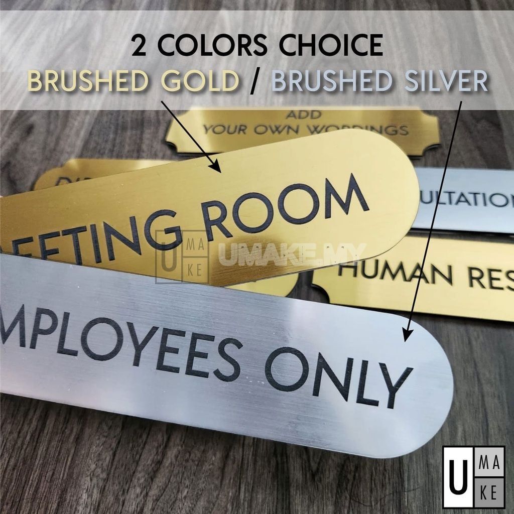 Acrylic Door Sign (Custom Text, 4 Shapes)
