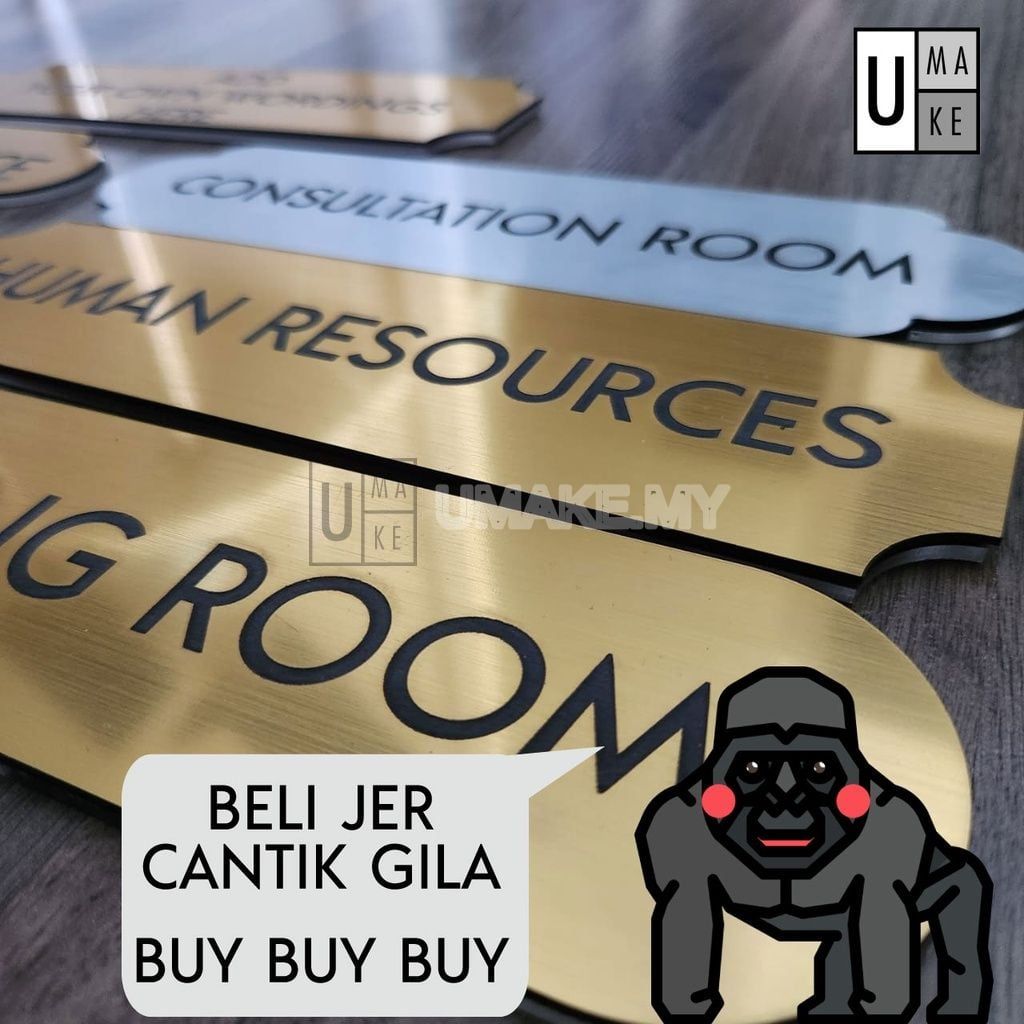 Acrylic Door Sign (Custom Text, 4 Shapes)