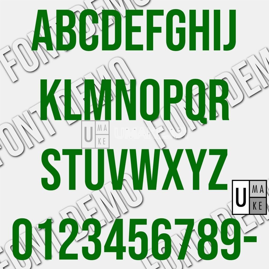 Green Acrylic House Number Digit
