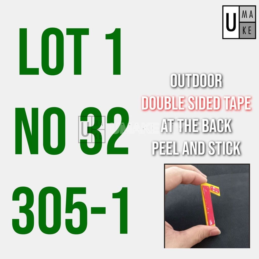 Green Acrylic House Number Digit