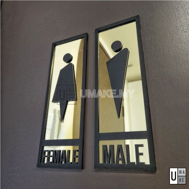 Premium Acrylic Toilet Sign