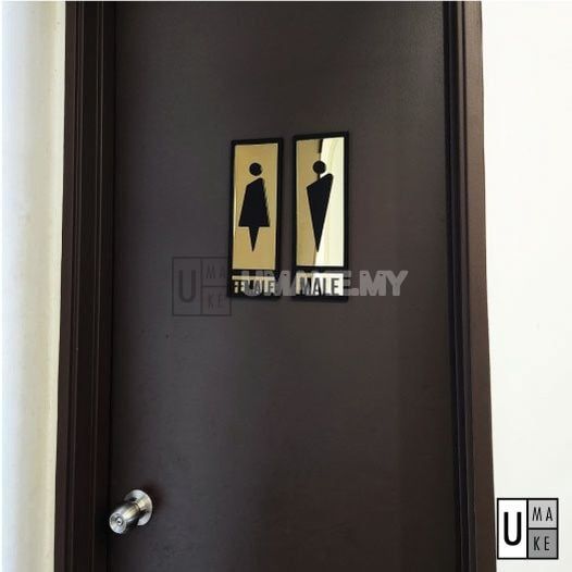 Premium Acrylic Toilet Sign