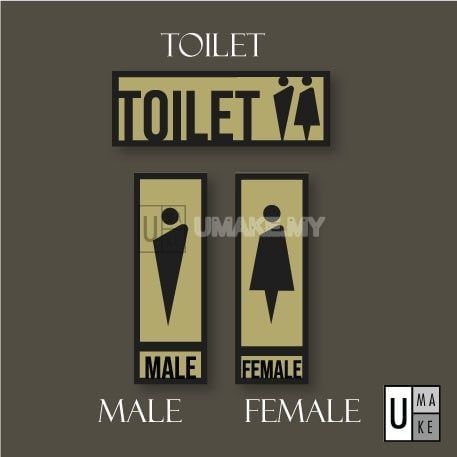 Premium Acrylic Toilet Sign